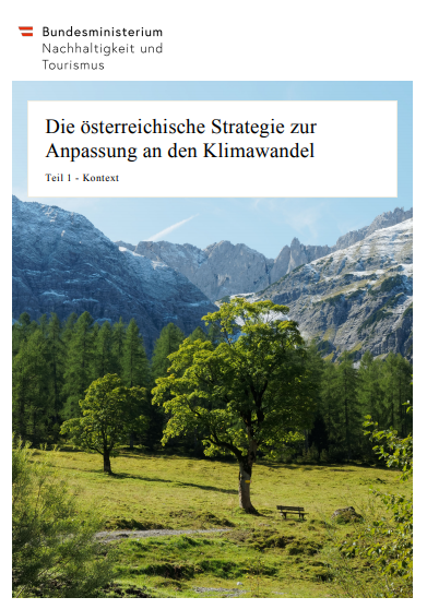Cover Österreichische Strategie zur Anpassung an den Klimawandel Teil 1 Kontext