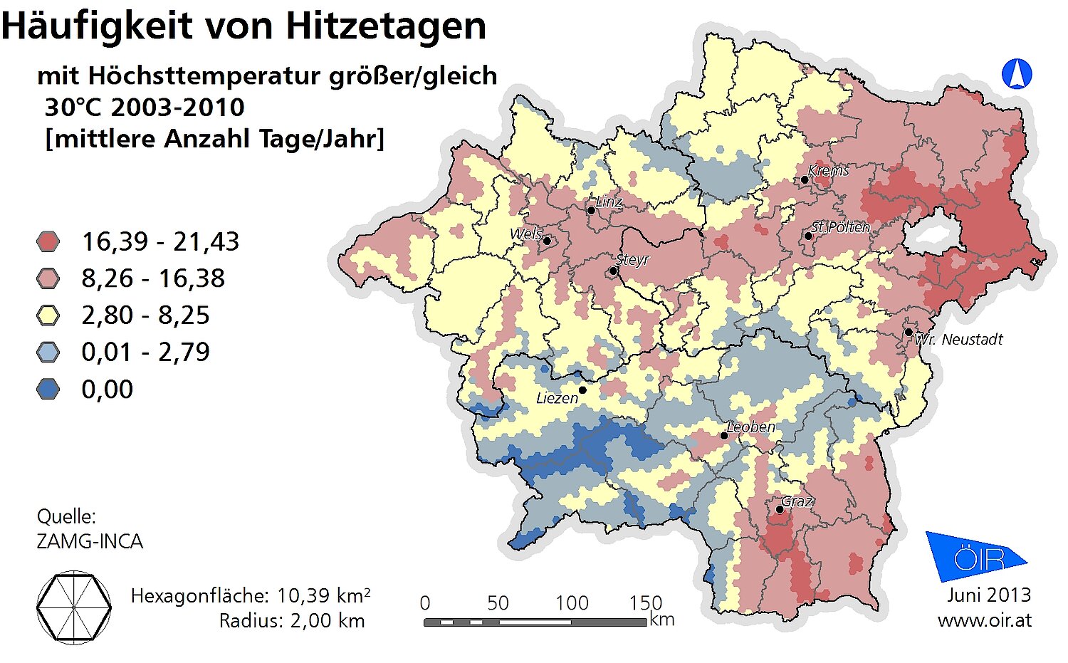 Vulnerabilitätskarte für den Bereich Lebensqualität und Gesundheit