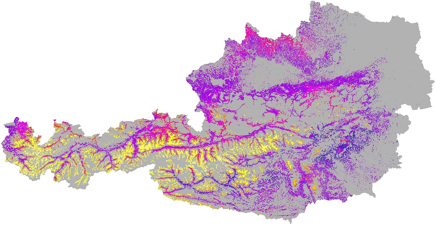 Dauer der Vegetationsperiode aus der Fernerkundung für das Jahr 2003