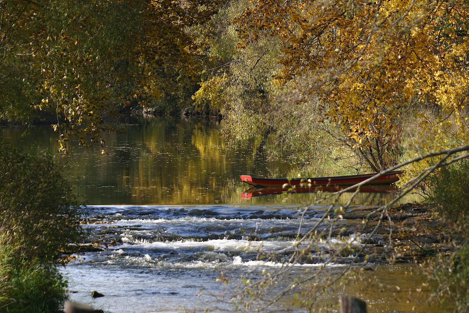 Blick auf eine Zille in der Thaya