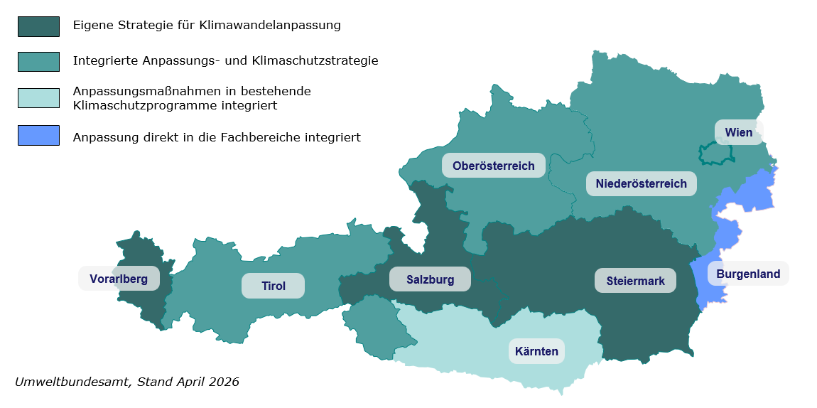 Anpassungsstrategien in den Bundesländern Österreichs Anpassungsstrategien in den Bundesländern Österreichs. Stand April 2026