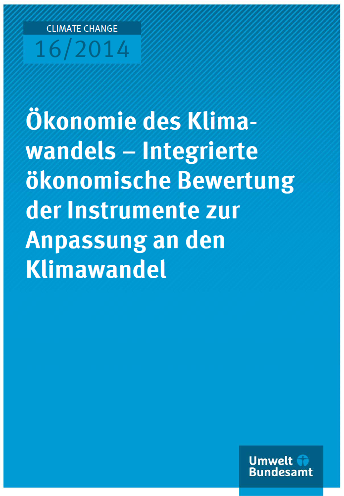 Titelblatt Studie Ökonomie des Klimawandels 