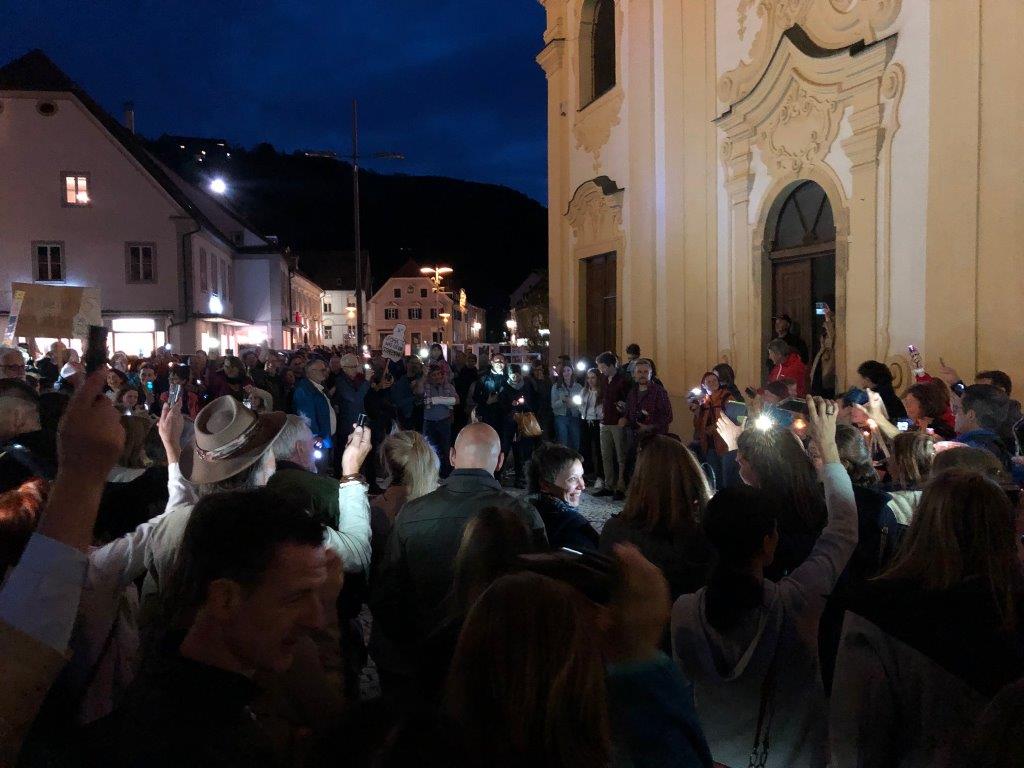 Fridays for Future-Lichtermeer in Hartberg 