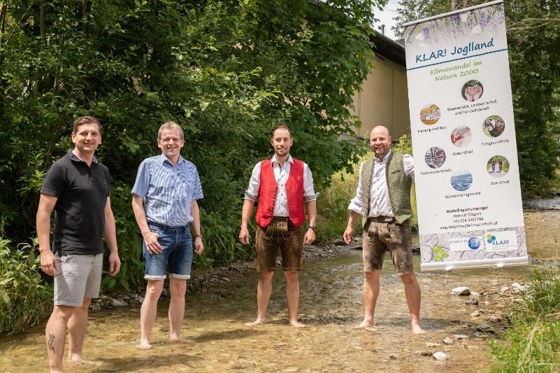 Vier Teilnehmer des Kneipp-Erlebnis im Joglland